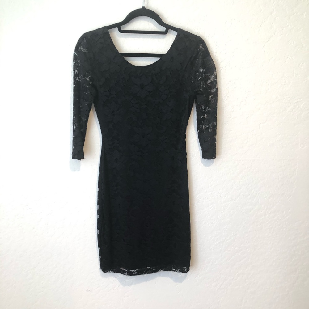 Black lace dress